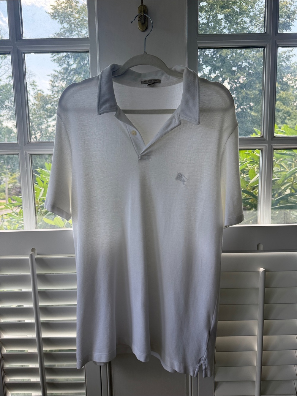 Burberry Men's White Polo Short Sleeve
